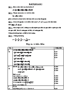 Bài tập Toán khối 8